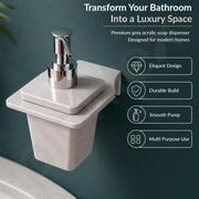 Plantex Liquid Soap Dispenser for Bathroom/Acrylic Shampoo Dispenser/Hand wash Dispense/Bathroom Accessories - Pack of 1 (VIG-137, Grey)