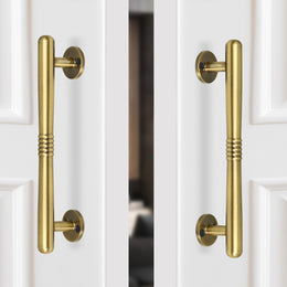 Plantex Door Handle/Stainless Steel Main Door Handle/8 Inch Pull-Push Handle/3 Years Warranty Pack of 2 (S-142, Brass Antique)