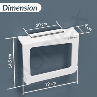 Plantex Acrylic Towel Holder for Bathroom/Napkin Hanger for Wash Basin/Hand Towel Hanger/Kitchen/Bathroom Accessories - (Square-White)