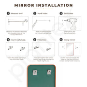Plantex Aluminium Frame Mirror for Wall/Rectangle Wall Mount Mirror for Bedroom/Dressing Room/Living Room/Entryway - (18x24 Inch-Rose Gold)