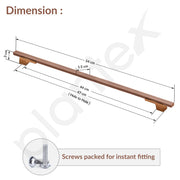 Plantex Cabinet Handle/Kitchen Cabinet Door Handle/Wardrobe/450 mm Cupboard Handle/Door Pull-Push Handle for Home/Office - Pack of 2 (Rose Gold)