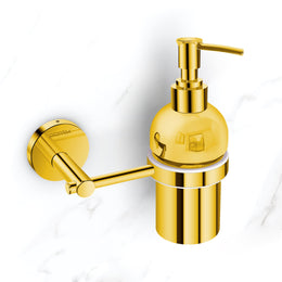 Plantex 304 Grade Stainless Steel Hand Wash Holder for Wash Basin Liquid Soap Dispenser/Bathroom Accessories - Oreo (Gold)