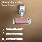 Plantex 304 Grade Stainless Steel Wall Mounted Soap Holder for Bathroom/Soap Dish Stand/Soap Case/Bathroom Accessories - Darcy (Chrome)