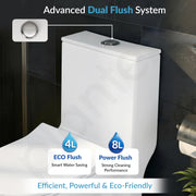 Plantex Platinum Ceramic Rimless One Piece Western Toilet/Commode for Toilet/Washdown Flush Commode With Soft Close Toilet Seat - S Trap Outlet (White)