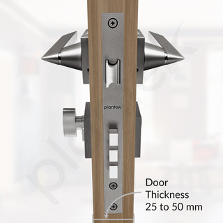 Plantex Main Door Lock/Mortise Lock for Door with 3 Years of Warranty - Robust Door Lock for Home with Brass Lock Body & Cylinder (Satin Black & Matt Finish)