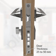 Plantex Main Door Lock/Mortise Lock for Door with 3 Years of Warranty - Robust Door Lock for Home with Brass Lock Body & Cylinder (Satin Black & Matt Finish)