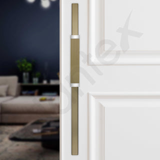 Plantex Door Handle/20.5 Inch Main Door Handle/Pull-Push Door Handle/Door Accessories - Pack of 1 (Satin White & Chrome)