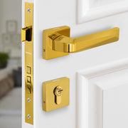 Plantex Premium Door Lock with 3 Years of Warranty/Main Door Locks/Mortise Lock Set for Home (PT-013, Gold)