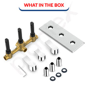 Plantex Brass Concealed Shower Mixer Valve with 3 Lever Exposed Parts Kit/High Flow Manual Diverter/Wall Mounted Bathroom Shower Control Valve  (Venice-1538)