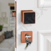 Plantex Door Lock/Main Door Mortise Lock Handle/Handle Set with Key for Home/Office/Door Accessories - (PT-011, Rose Gold & Black)