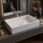 Plantex Platinum Ceramic WashBasin/Tabletop Wash Basin/Basin for Bathroom/Countertop Bathroom Wash Basin with 10 Years Glaze Warranty by Plantex (White - 24.5 x 16.5 x 5 Inch)