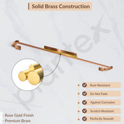 Plantex Smero Pure Brass Towel Hanger for Bathroom/Towel Stand/Single Towel Rod/Bathroom Accessories - Smart (24 Inch-PVD Rose Gold)