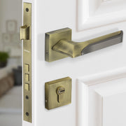 Plantex Premium Door Lock with 3 Years of Warranty/Main Door Lock for Home/Mortise Lock for Door - Main Door Lock Set (7082 - Brass Antique/Satin Black Matt)
