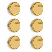 Plantex Knobs for Drawers/Drawer Knobs/Round Knob for Cabinets/Pull-Push Knob for Kitchen/Bedroom/Drawer - Pack of 6 (SH-433, Gold & Gold Matt)