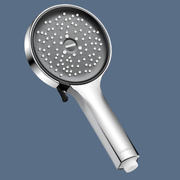 Plantex ABS Round Hand Shower Without Hose Pipe for Bathroom/High Pressure Multi Function 6 Mode Spray Handheld Shower for Bathroom/Hand Shower for Home/Hotel-(644-Chrome)