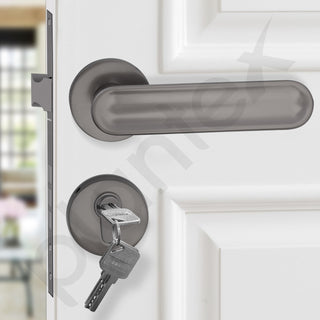 Plantex Main Door Lock/Mortise Lock for Door with 3 Years of Warranty - Robust Door Lock for Home with Brass Lock Body & Cylinder(Satin Black Finish)