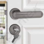 Plantex Main Door Lock/Mortise Lock for Door with 3 Years of Warranty - Robust Door Lock for Home with Brass Lock Body & Cylinder(Satin Black Finish)