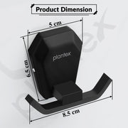 Plantex Robe Hook for Bathroom/304 Grade Stainless Steel Towel Hook/Cloth Hanger/Bathroom Accessories - Pack of 1 (PMB-2405, Z-Black)