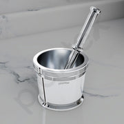 Plantex Heavy Stainless Steel/Mortar & Pestle Set/Spice Mixer/Khalbatta/Khal/Okli for Kitchen - Size 1(Dia: 6.75, H: 5.75 cm)