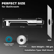 Plantex Bath Tub Spout with Wall Flange/Single Lever Spout/High Flow Tap for Bathroom/Kitchen - (Chrome)