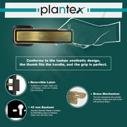 Plantex Door Lock for Home/Main Door Lock Set with 3 Computerized Key/Mortise Lock for Door with Brass Lockbody & Cylinder (SM026, Brass Antique & Black)