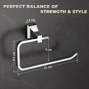 Plantex Towel Ring for Bathroom/Pure Brass Towel Holder/Towel Stand/Towel Hanger/Bathroom Accessories - Pack of 1 (APS-DL-08, Chrome)