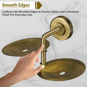 Plantex 304 Grade Stainless Steel Double Soap Holder/Soap Stand/Soap Dish for Bathroom and Wash Basin/Bathroom Accessories - Daizy (Antique)
