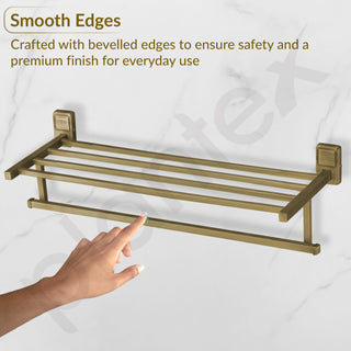 Plantex 304 Grade Stainless Steel 24 inch Towel Bar for Bathroom/Towel Stand/Hanger/Bathroom Accessories - Darcy (Antique)