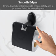 Plantex 304 Grade Stainless Steel Toilet Paper Roll Holder/Toilet Paper Holder/Tissue Paper Roll Holder for Bathroom Accessories - Oreva (Black)