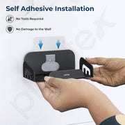 Plantex Self Adhesive Soap Dish with Tumbler Holder/Stainless Steel Soap Holder/Tooth Brush Stand for Bathroom Accessories (Black, Combo)