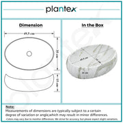 Plantex Ceramic Basin for Bathroom/Table Top Ceramic Basin/Washbasin for Bathroom (Marble Finish - 19.5 x 14 x 6 Inch)