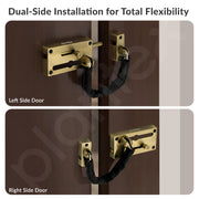 Plantex Door Chain with Baby Latch/Door Chain Lock for Main Door/Latch Lock for Door/Heavy Duty Door Safety Guard Lock for Home, Hotel & Office Security â€“ Pack of 1 (DTK-294-Brass Antique)