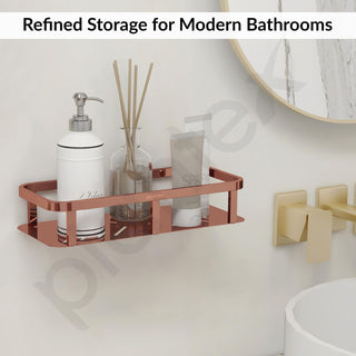 Plantex Stainless Steel 304 Grade Shelf for Bathroom/Storage Organizer/Kitchen Rack - Bathroom Accessories - Pack of 1 (12X5 Inches-PVD Rose Gold Finish)