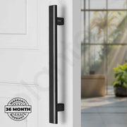 Plantex 12 Inch Main Door Handle/Aluminium Handle for Door/Black Pull-Push Handle for Home/Office/3 Years Warranty Pack of 1 (APS-612, Black)