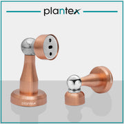 Plantex Stainless Steel 360 Degree 4 inch Door Magnet Stopper for Home/Office/Hotel Wall and Floor Mounted Soft-Catcher to Hold Wooden/Glass/PVC Door - Pack of 2 (PVD Rose Gold Finish)