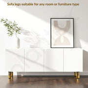 Plantex 3 Inch Sofa Leg for Bed Furniture/Aluminium Sofa Leg for Table/Support Legs/Furniture Leg - Pair of 1 (2 Piece) (DTS-77, Brass Antique & Gold)