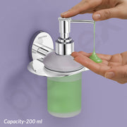 Plantex 304 Grade Stainless Steel Wash Basin Handwash Holder and Dispenser for Liquid Soap/Bathroom Accessories - Olive (Chrome)