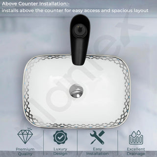 Plantex Washbasin For Bathroom/Tabletop Wash Basin/Countertop Wash Basin/Vessel Sink (EQTT-495, 14 x 10 x 5 Inch)