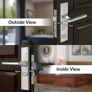 Plantex Stainless Steel Door Lock Ã¢â‚¬â€œ Bathroom Door Lock/Mortise 8inch Keyless Plate Handle Set for Home/Bathroom/Store Room/Balcony/Office - Pack of 1 (DTM-660, Matt)