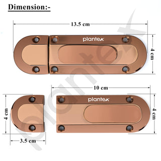 Plantex Door Stopper/Door Latch for Main Door/Baby Latch for Bathroom/Door Lock for Home and Office Doors - Pack of 2 (Rose Gold)