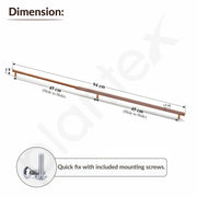 Plantex Stainless Steel & Aluminium Cabinet Handle/900mm Wardrobe Handle for Home/Cupboard Door Pull-Push Handles for Hotel/Office - Pack of 2 (DTC-3960, Rose Gold)