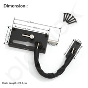 Plantex Door Chain with Baby Latch/Door Chain Lock for Main Door/Latch Lock for Door/Heavy Duty Door Safety Guard Lock for Home, Hotel & Office Security â€“ Pack of 1 (DTK-294-Black)