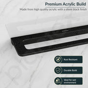 Plantex 20 Inch Acrylic Towel Hanger for Bathroom/Towel Rod for Kitchen/Napkin Holder/Stand/Towel Bar for Bathroom - Pack of 1 (VIB-126, Black)