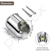 Plantex Hand Shower Holder For Bathroom/Adjustable Handheld Shower/Wand Holder/Wall Mount Bracket - Pack of 2 (Chrome)