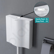 Plantex Flush Tank for Toilet with 8 Ltr Water Capacity/ Polypropylene Toilet Flush Tank/ Flushing Cistern for Bathroom - Pack of 1 (White)