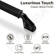 Plantex Aluminium Cabinet Handle/450mm Wardrobe Handle for Home/Cupboard Door Pull-Push Handles for Office - Pack of 1 (Black)