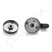 Plantex Bathroom Indicator Lock/Stainless Steel Indicator Deadbolt for Home/Toilet Partition Door Lock/Round Indicator Bolt Bathroom - Pack of 1 (Black)