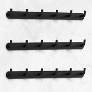 Plantex Wall Hooks for Hanging Cloth/Stainless Steel Towel Hangers/Bathroom Robe Hooks/Door Hangers/Wall Hook Rack/Hook Rail for Hanging Keys - 6 Hooks (Pack of 3, Black)