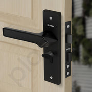 Plantex Heavy-Duty Door Lock/Door Handle Set with 3 Years of Warranty/Mortise Lock with 3 Keys, Brass Lockbody & Cylinder (8133 - DC-Black & Z-Black)