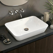 Plantex Ceramic Wash Basin/Washbasin for Bathroom/Tabletop Wash Basin with 10 Years Glaze Warranty by Plantex/Countertop Vessel Sink for Home, Office Ã¢â‚¬â€œ (NCTT-338, White, 22 x 16 x 4 Inch)